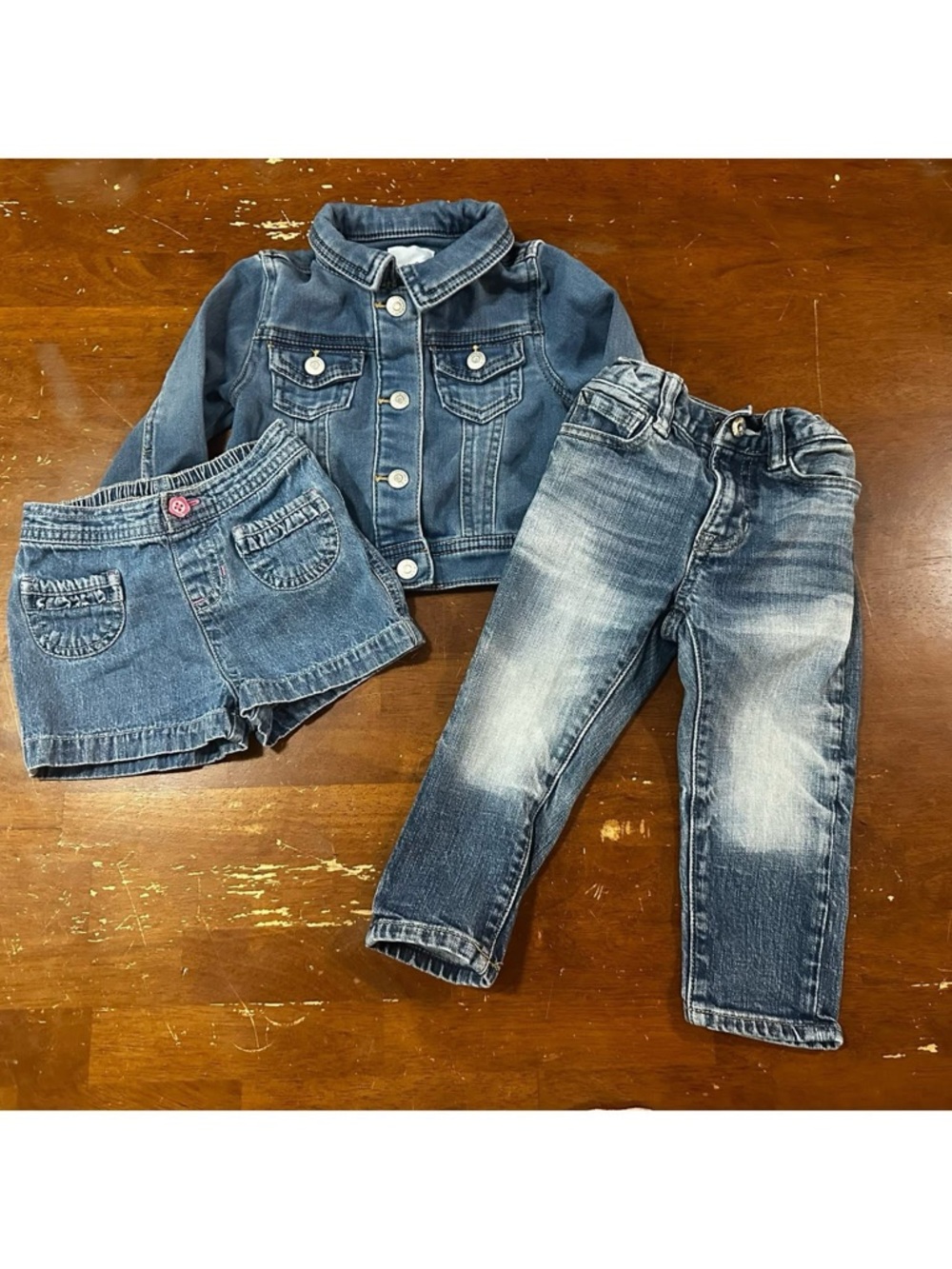 Cat & Jack, Jumping Beans and BabyGap Denim 3 Piece Bundle